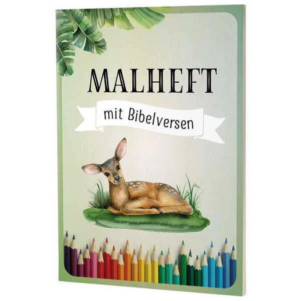 Malheft mit Bibelversen