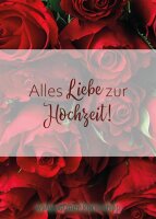 Doppelkarte zur Hochzeit / Alles Liebe zur Hochzeit (mit...