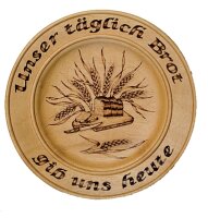 Holzteller "Unser täglich Brot"