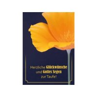 Doppelkarte zur Taufe/ Offene Tulpe (mit Briefumschlag)