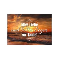 Dopelkarte zur Taufe - Alles Liebe und Gottes Segen zur...